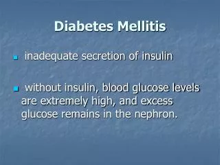 Diabetes Mellitis