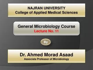 NAJRAN UNIVERSITY College of Applied Medical Sciences