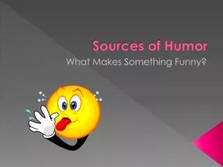 Sources of Humor