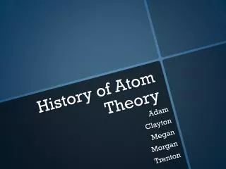 History of Atom Theory