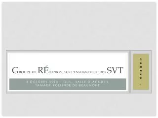 g roupe de r flexion sur l enseignement des svt
