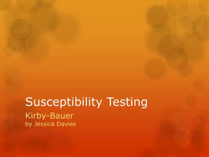 susceptibility testing