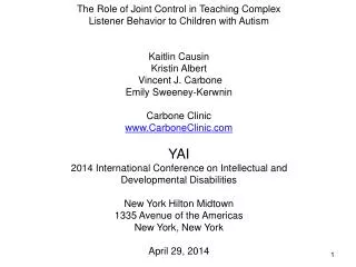 The Role of Joint Control in Teaching Complex