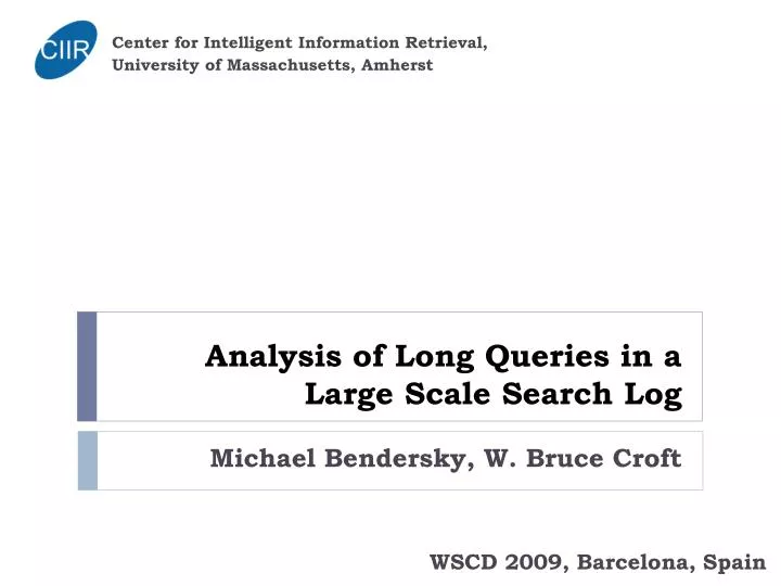 analysis of long queries in a large scale search log