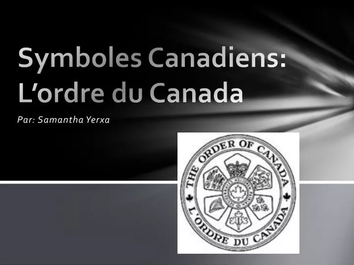 symboles canadiens l ordre du canada