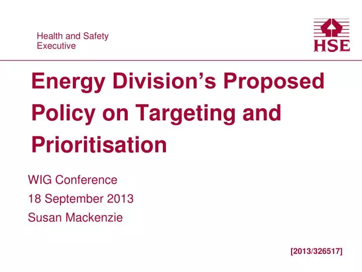 energy division s proposed policy on targeting and prioritisation