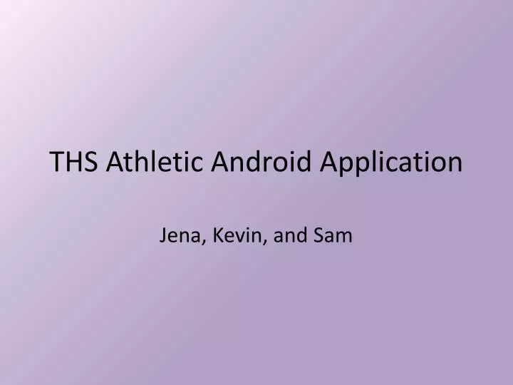 ths athletic android application