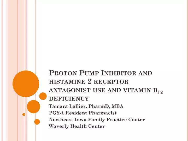 proton pump inhibitor and histamine 2 receptor antagonist use and vitamin b 12 deficiency