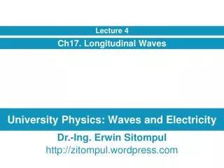 University Physics: Waves and Electricity