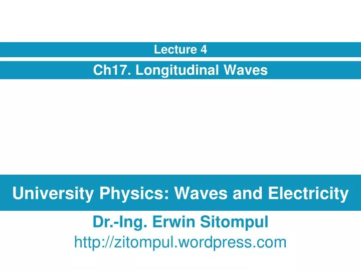 university physics waves and electricity