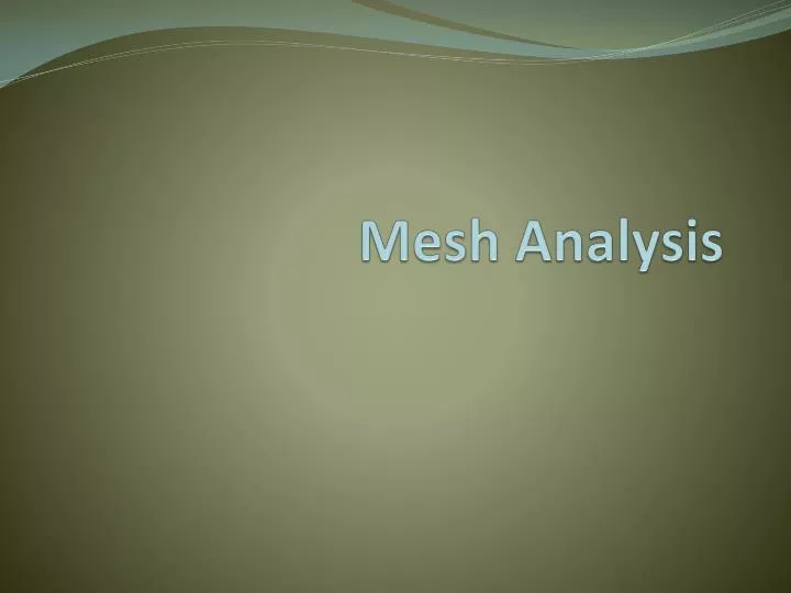 mesh analysis