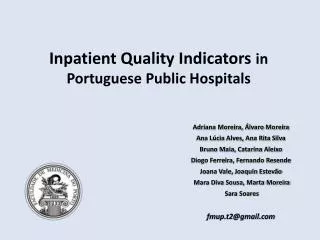 Inpatient Quality Indicators in Portuguese Public Hospitals