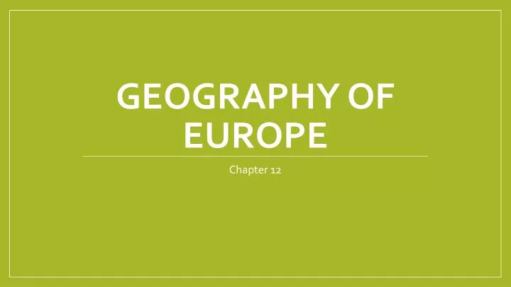 geography of europe