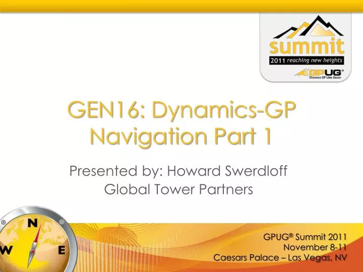 gen16 dynamics gp navigation part 1
