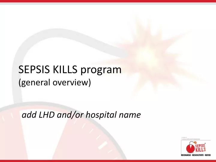 sepsis kills program general overview