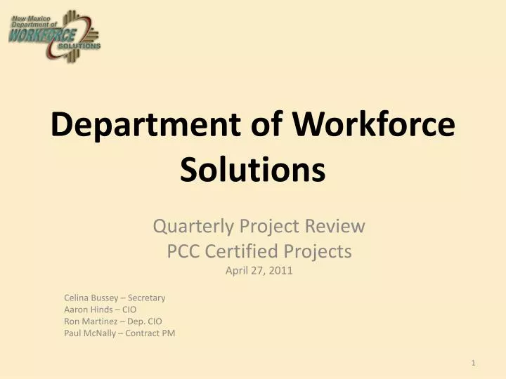 department of workforce solutions