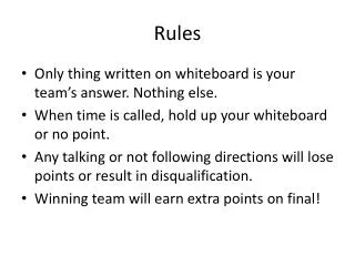 Rules