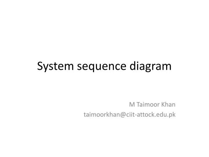 system sequence diagram
