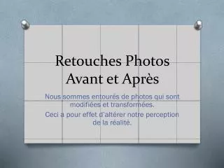 retouches photos avant et apr s