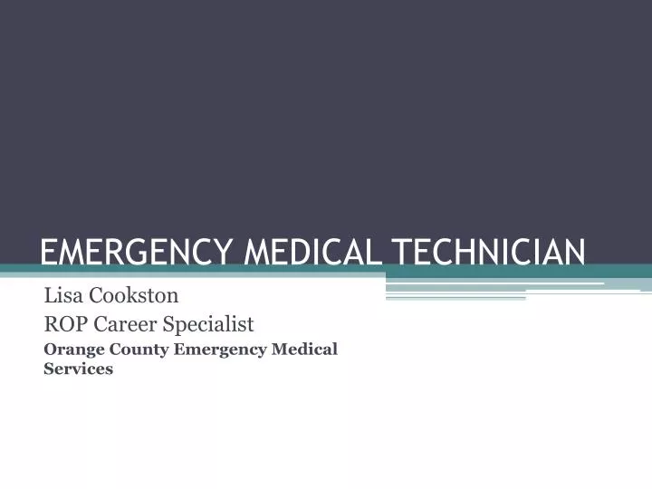 emergency medical technician