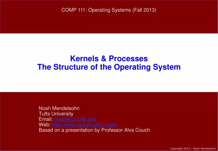 kernels processes the structure of the operating system