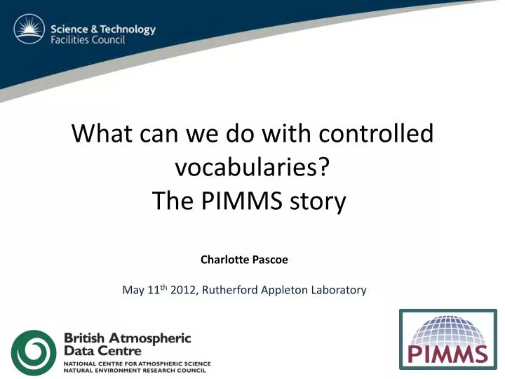 what can we do with controlled vocabularies the pimms story