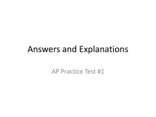 Answers and Explanations