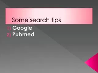 Some search tips