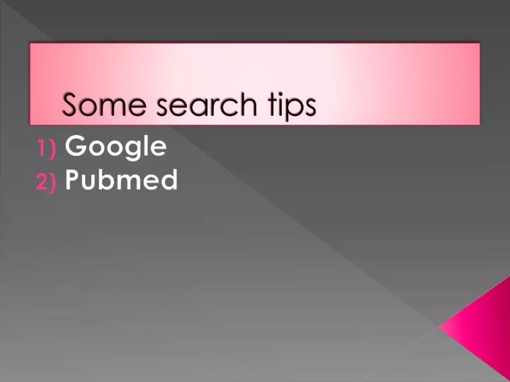 some search tips