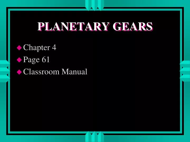 planetary gears