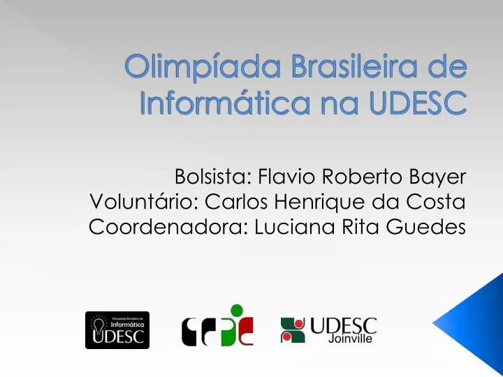 olimp ada brasileira de inform tica na udesc