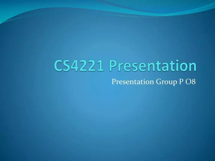 cs4221 presentation