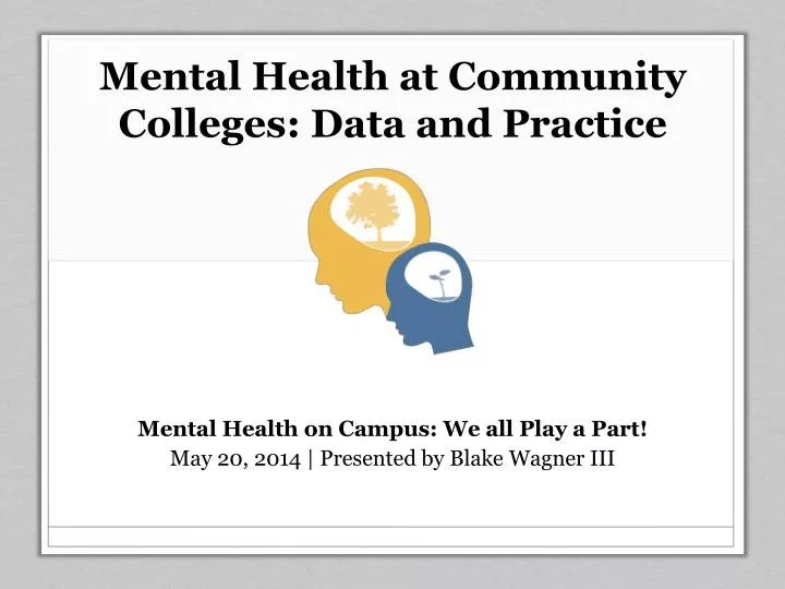 mental health at community colleges data and practice