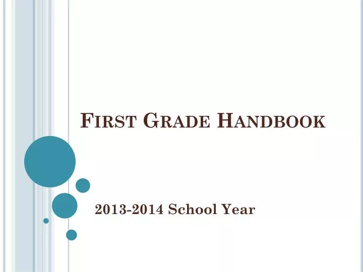 first grade handbook