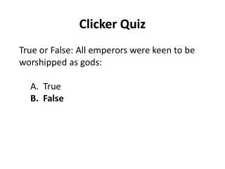 Clicker Quiz