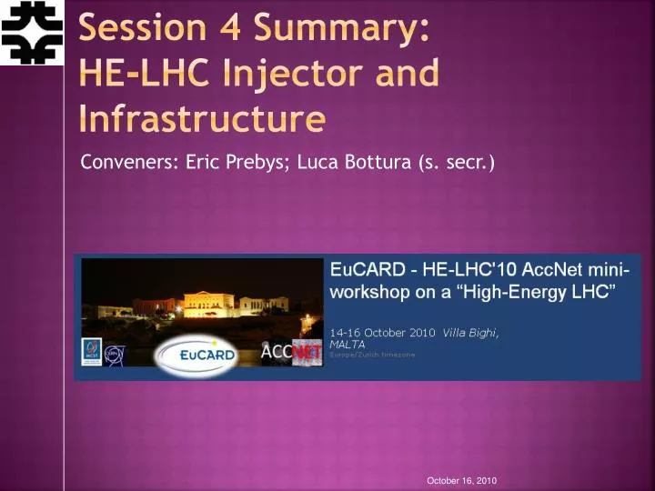 session 4 summary he lhc injector and infrastructure