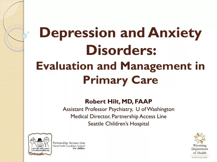 depression and anxiety disorders evaluation and management in primary care