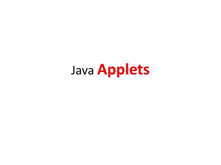 java applets