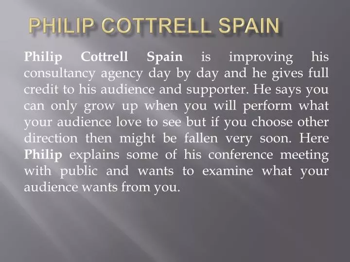 philip cottrell spain