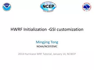 HWRF Initialization -GSI customization