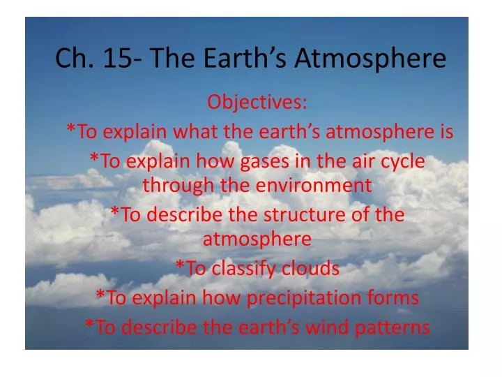 ch 15 the earth s atmosphere