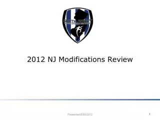 2012 NJ Modifications Review