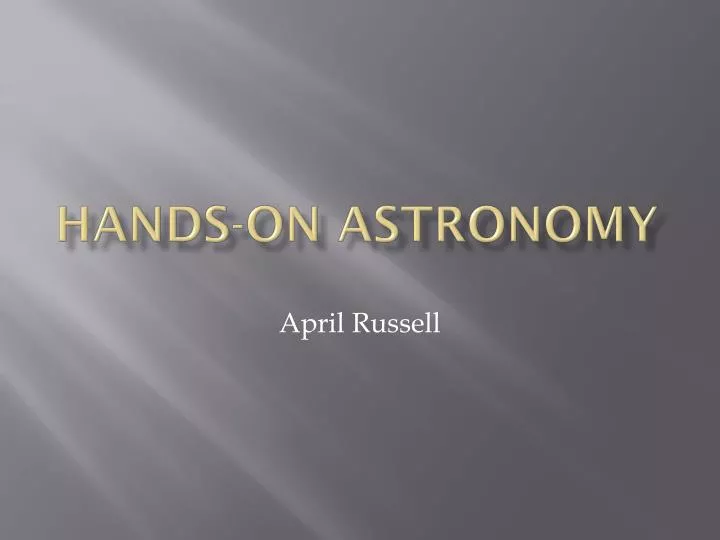 hands on astronomy