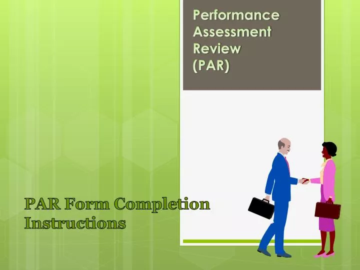 performance assessment review par