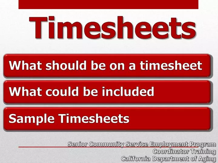 timesheets