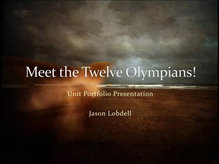 meet the twelve olympians