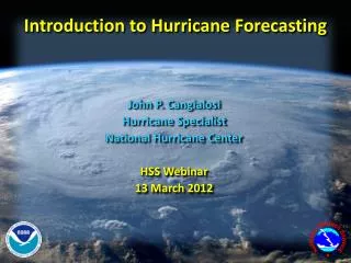 Introduction to Hurricane Forecasting