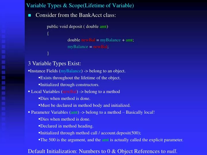 variable types scope lifetime of variable