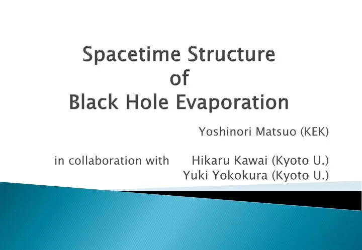 spacetime structure of black hole evaporation