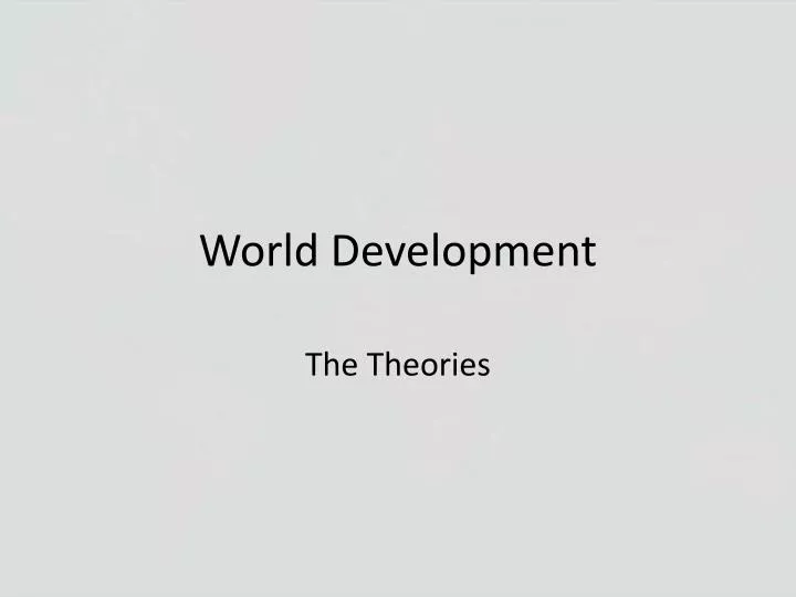 world development